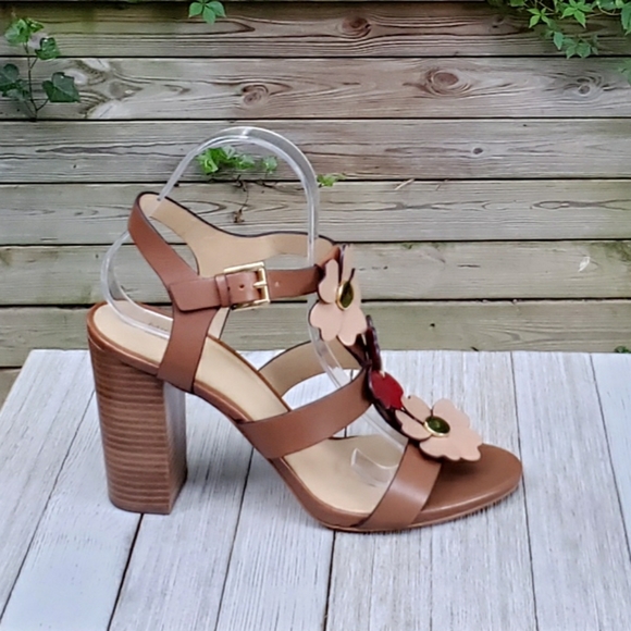 Michael Kors Shoes - Michael Kors Floral Kit Strap Block Heel Open Toe